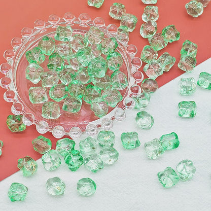 Frosted Lion Face Glass Beads 11mm Pastel Colors 25pcs 10