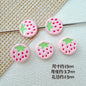 Strawberry Biscuit Metal Beads 13mm Painted Enamel 10pcs 4