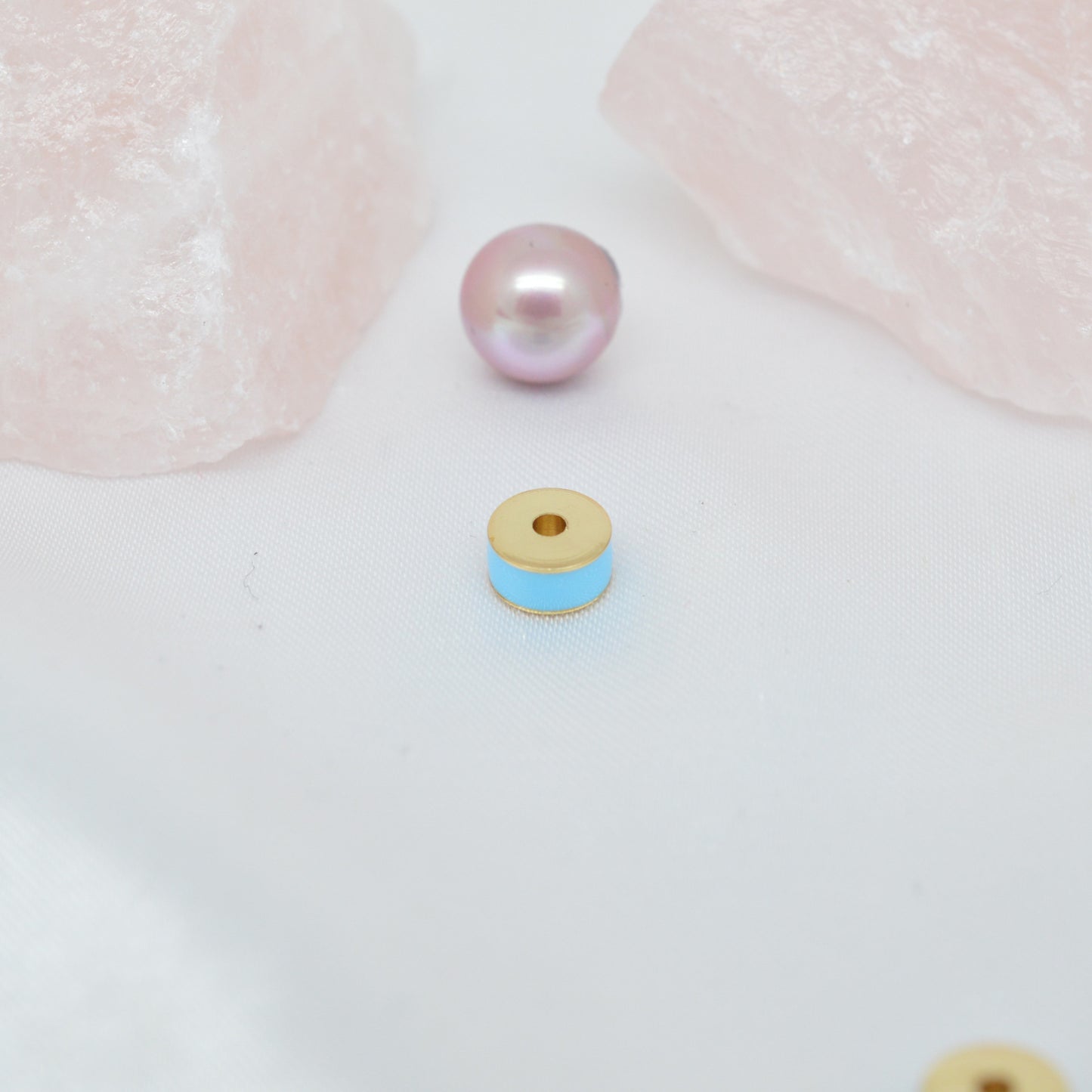 Brass Round Spacer Beads 6mm Colorful Enamel 10pcs 9