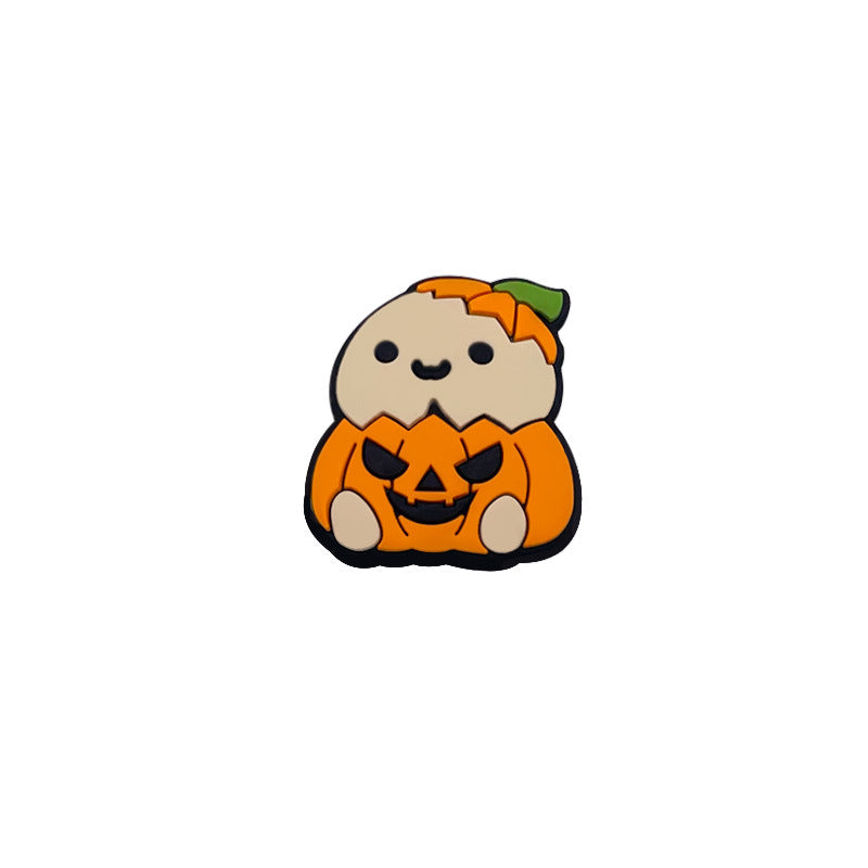 Silicone Focal Beads Chicken Pumpkin Halloween Smiling Face 20pcs 6