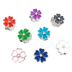 Flower Metal Beads 11mm Colorful Cherry Enamel Zinc Alloy 20pcs 5