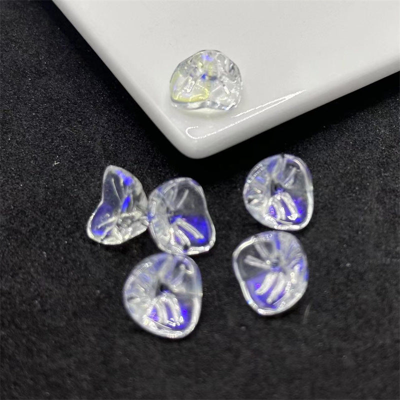 Czech Glass Beads Morning Flower Glory 9x12mm Translucent 100pcs 10
