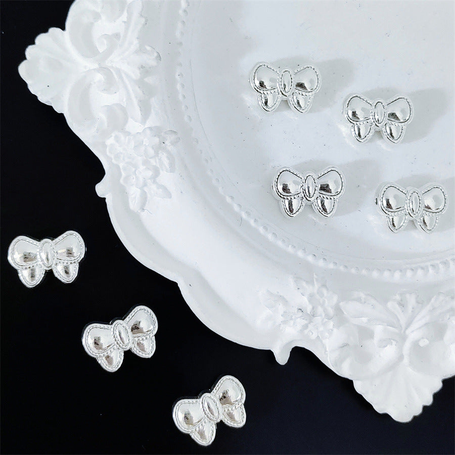 Bow Metal Beads 12mm Adorable Lace Style 40pcs 2