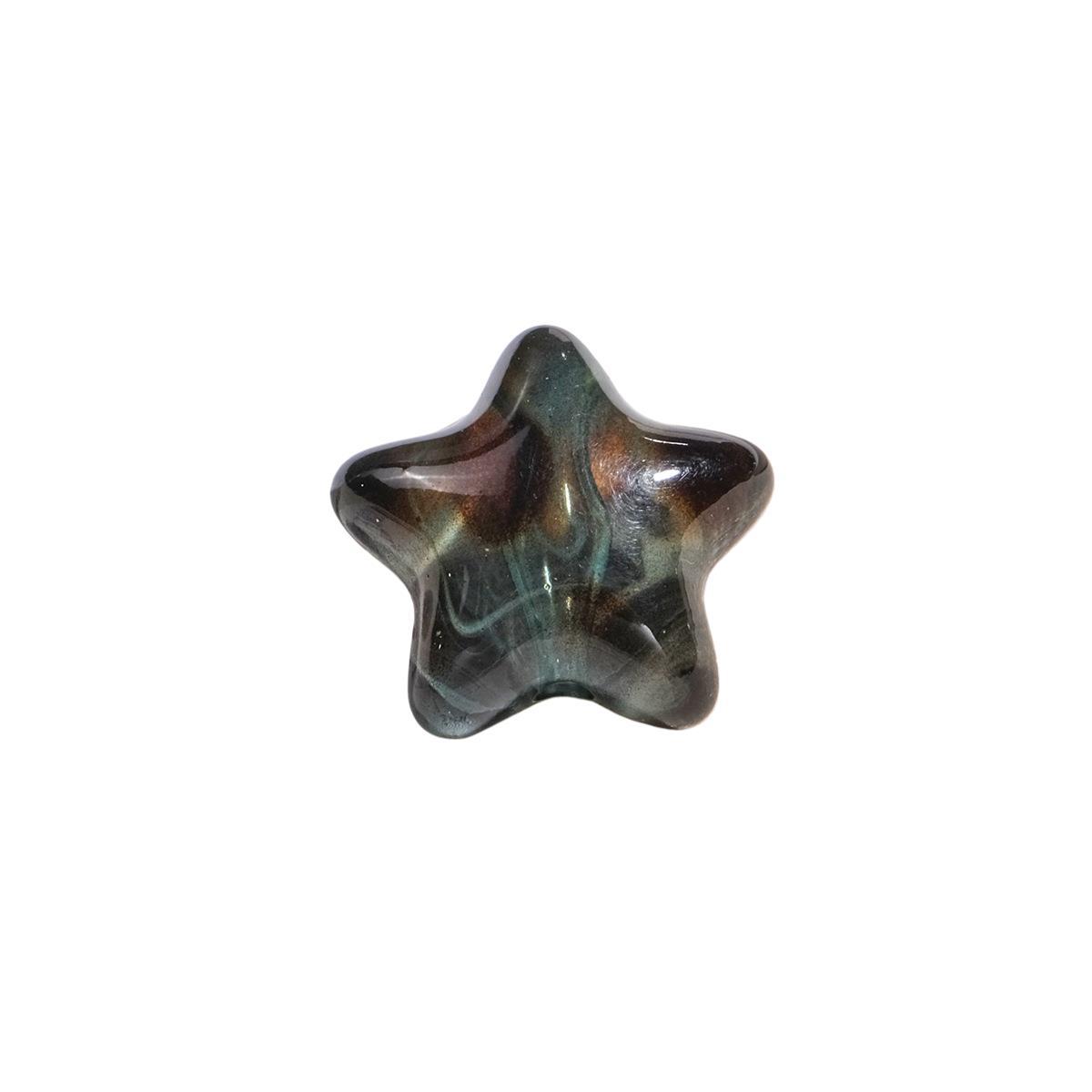 Clear Leopard Star Acrylic Beads 23mm Glossy Finish 20pcs 3