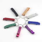 Rhinestone Bottle Opener Keychain Aluminum Alloy Multi Functional