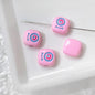 Cat Eye and One-Eyed Beast Metal Beads 10mm Baking Painted 10pcs 23