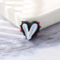 Lampwork Glass Beads Heart 14x17mm Hand Painted Two Tone Dotted 25pcs 9