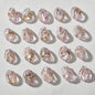 Lampwork Glass Beads Leaf Curled 14x21mm Translucent Vibrant 4pcs 2