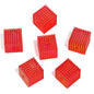 Transparent Square Acrylic Beads 16mm Colorful Bubbly Texture 50pcs 8