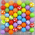 Bubblegum Beads 20mm Red Yellow Green Blue Purple Chunky Mix 50pcs