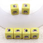 Painted Square Acrylic Beads 13mm Crayon Shin-Chan Printed 50pcs 8