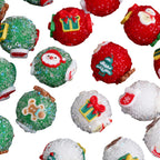 Christmas Series Resin Sugar Beads 17mm Festive Cube and Round 2pcs 5