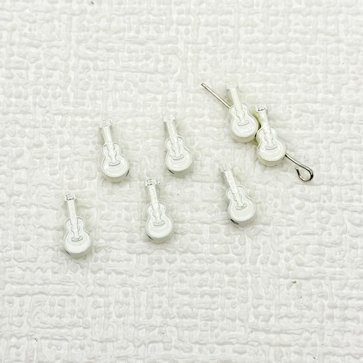 Guitar Metal Beads 12mm Baked Painted Multicolor 20pcs 7