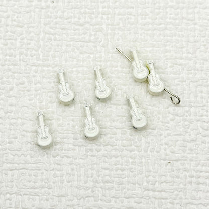 Guitar Metal Beads 12mm Baked Painted Multicolor 20pcs 7