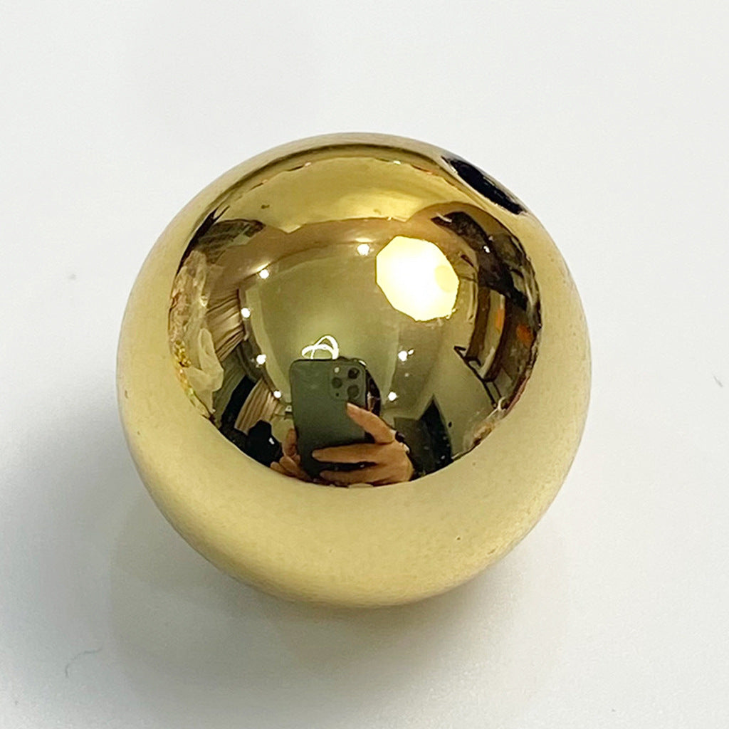 Plating Metallic Round Acrylic Beads 10mm Colorful Mirror Finish 100pcs 3