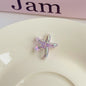 UV Plating Starfish Acrylic Beads 20mm Transparent Iridescent 250pcs 10
