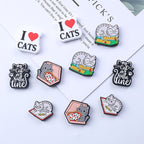 Silicone Focal Beads Cat Eating Pizza and Sleeping on Books 20pcs