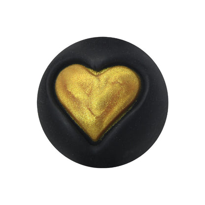 15mm Heart Silicone Beads Multi Color Layered Two Tone Matte 50pcs 11