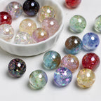 Shimmer Glitter Filled Resin Beads 16mm Round Mixed Colors 10pcs 2