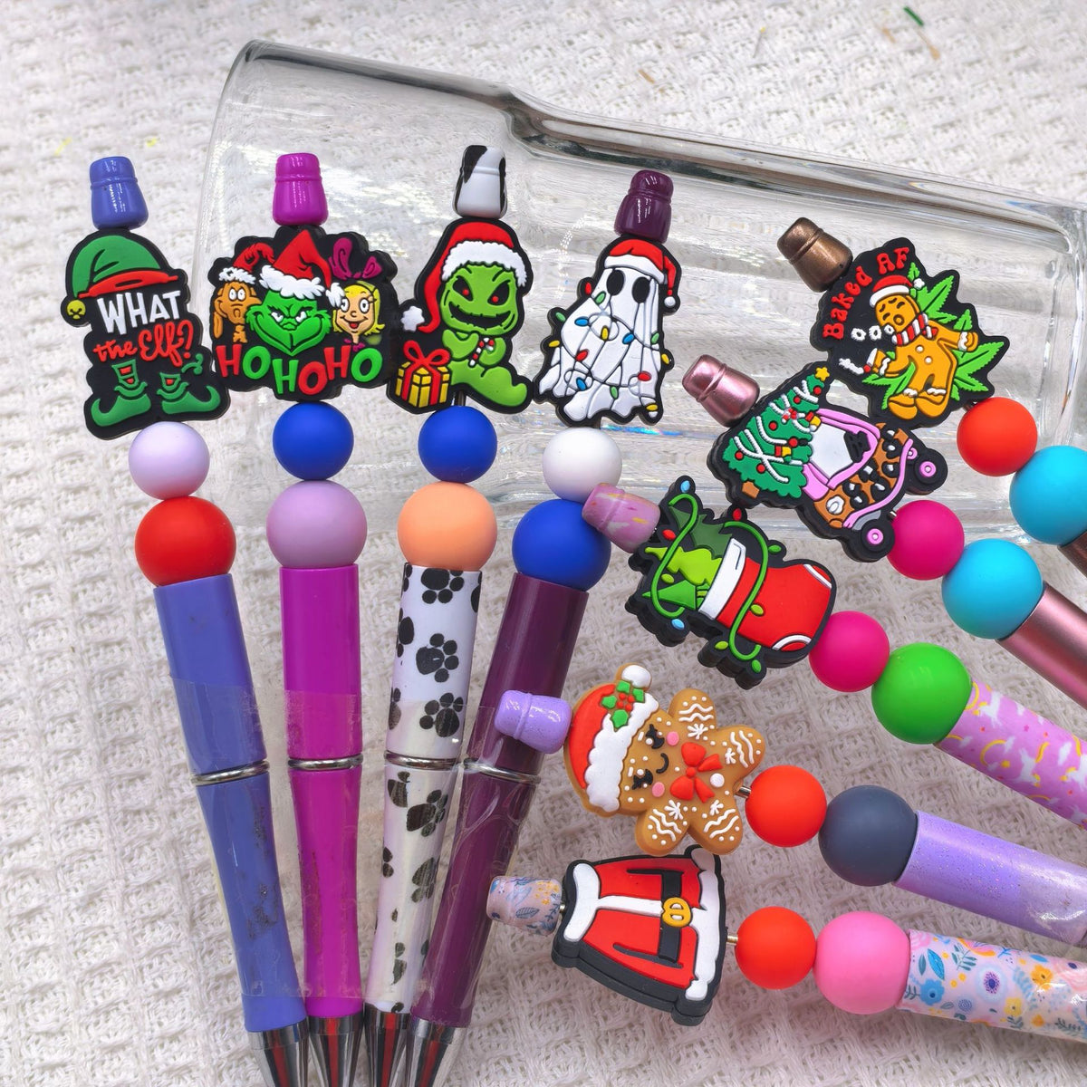 Silicone Focal Beads Christmas Series Assorted Holiday Designs 20pcs 4