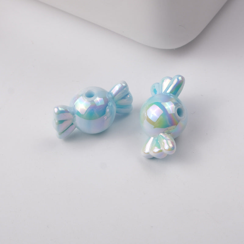UV Plating Round Acrylic Beads 21mm Candy Colors 50pcs 3