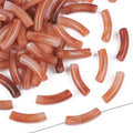 Curved Tube Acrylic Beads 32mm Translucent Mixed Colors 40pcs 6