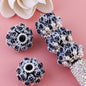 Flower Tiered Ball Resin Beads 22mm Vintage Pearl Accent 5pcs 7