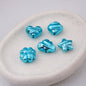 Metallic Wrinkle Heart Star Cube Clover Acrylic Beads Colorful 20pcs 7
