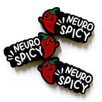 Silicone Focal Beads Chaotian Pepper NEURO SPICY Text Side Profile 20pcs 4