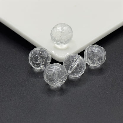Czech Glass Beads Round 12mm Textured Translucent Red Pink 100pcs 10