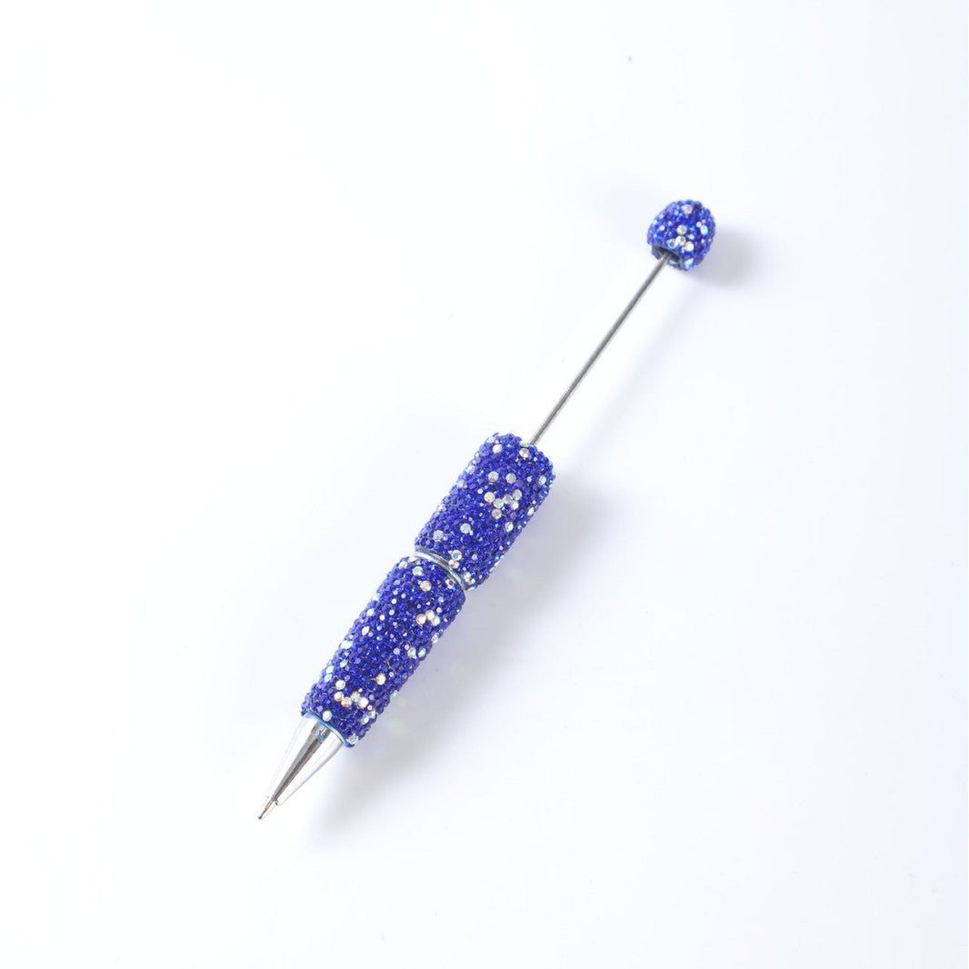 Beadable Pen Full Rhinestone Solid Color Ballpoint 6