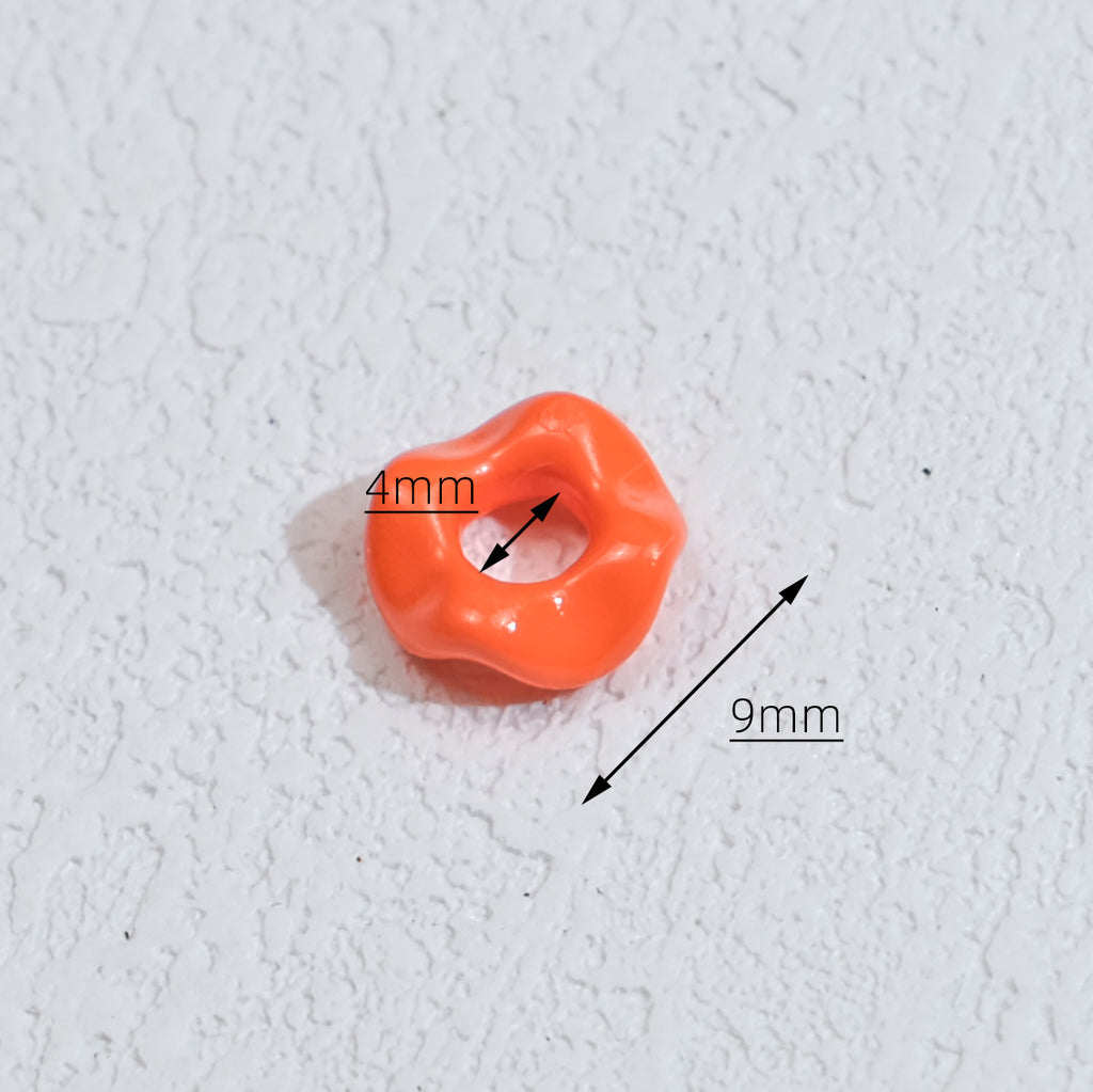 Acrylic Wavy Spacer Beads 9mm Mini Glossy Finish 100pcs 3