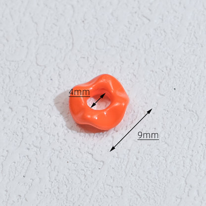 Acrylic Wavy Spacer Beads 9mm Mini Glossy Finish 100pcs 3