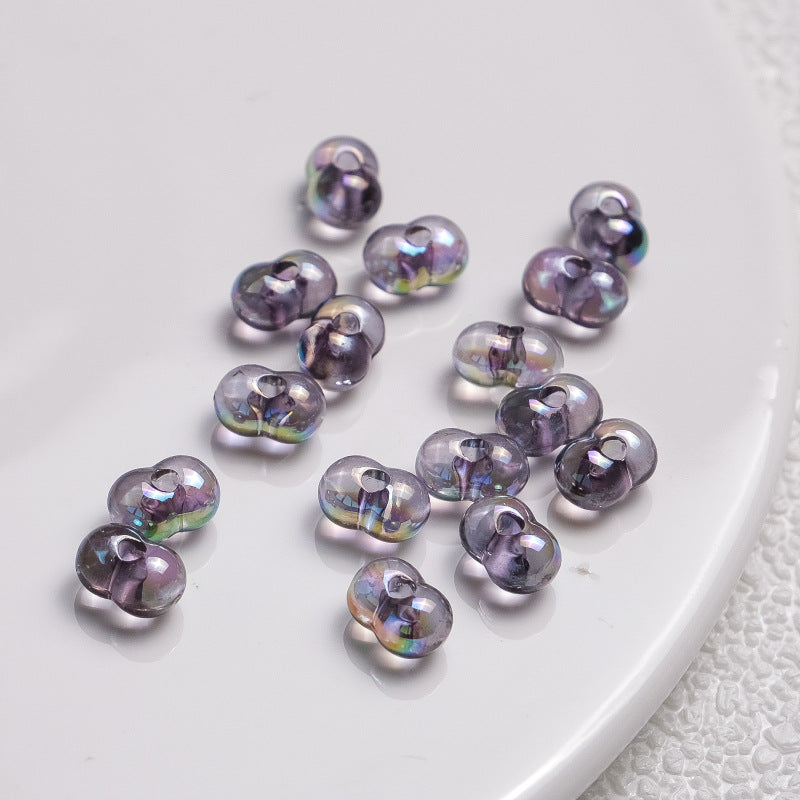 Acrylic Peanut Spacer Beads 8mm High Transparency Plating 100pcs 9