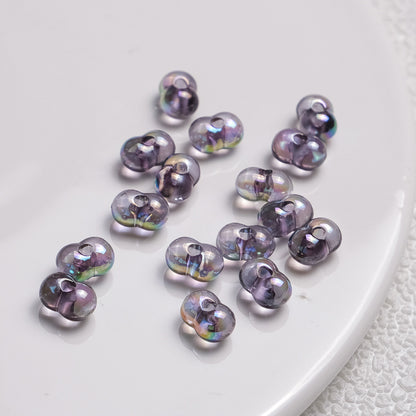 Acrylic Peanut Spacer Beads 8mm High Transparency Plating 100pcs 9
