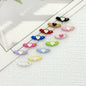 Heart Wing Metal Beads 14mm Bright Enamel Painted Alloy 20pcs
