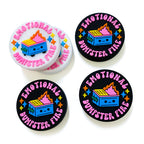 Silicone Focal Beads Emotional Dumpster Fire Text 20pcs 2