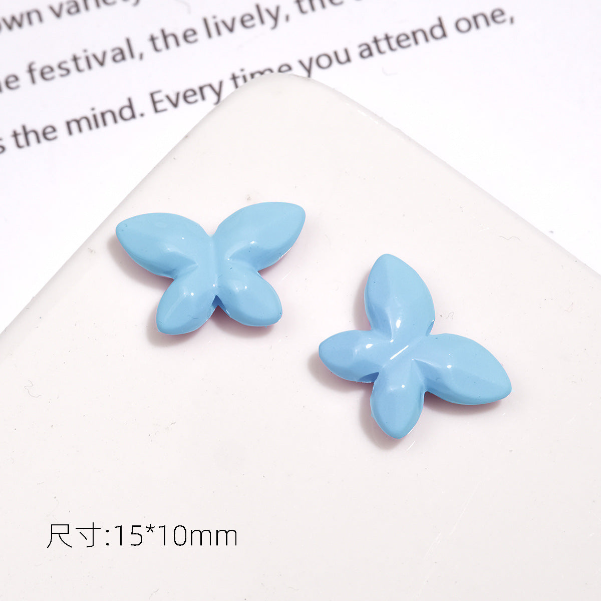 Baking Painted Faceted Butterfly Acrylic Beads 10mm Glossy Rainbow 50pcs 8
