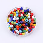 Ceramic Electroplated Seed Glass Beads 4mm Glossy Mixed Colors 460pcs 2