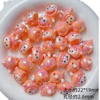 Glossy Iridescent 3D Pop Mart Resin Beads 17-23mm 5pcs 5