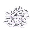 Oval Acrylic Beads 18mm Colorful Double Heart Large Hole 50pcs 6