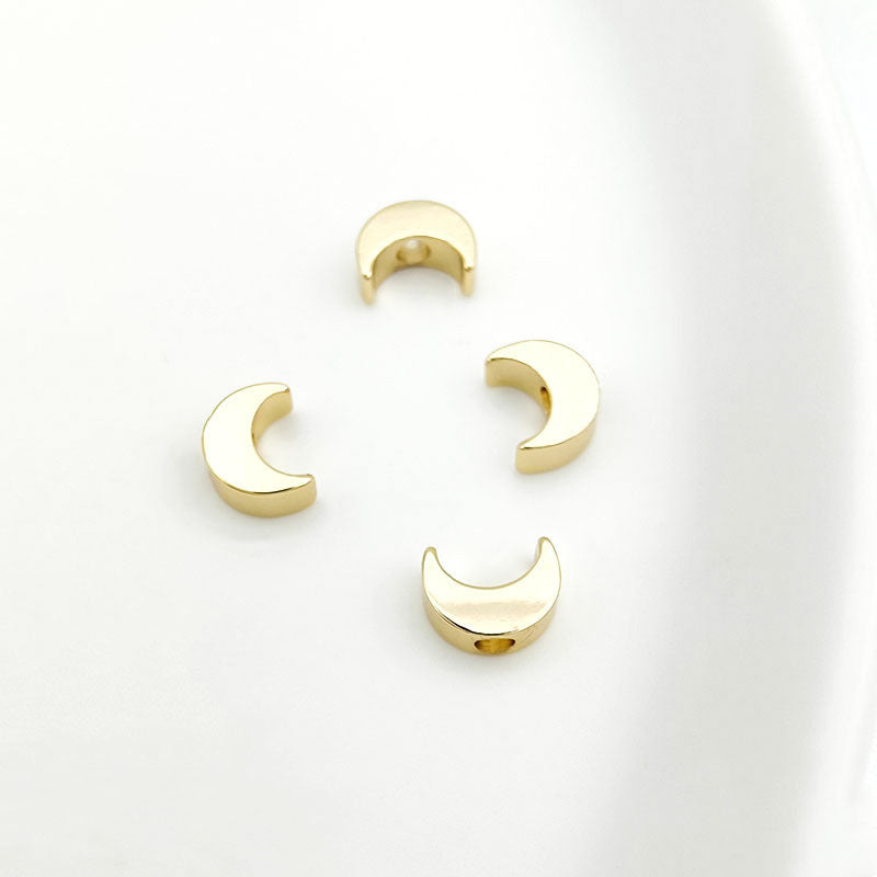 Smooth Moon CCB Plastic Beads 7mm KC Gold 200pcs 4