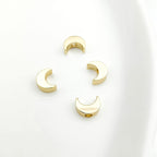 Smooth Moon CCB Plastic Beads 7mm KC Gold 200pcs 4