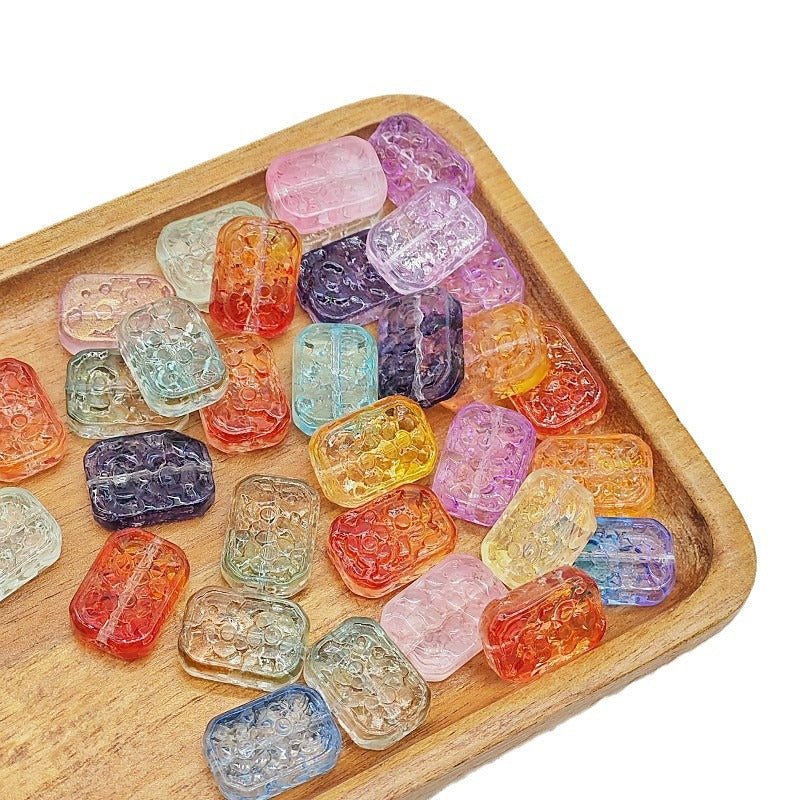 Czech Glass Beads Flower Double-Sided 13x18mm Pastel Jewel Colors 25pcs 5