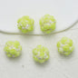 Embellished Flower Cluster Clay Beads 20mm Gradient Rose 10pcs 17
