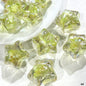 Clear Floral Star Resin Beads 22mm Translucent with Gold Flakes 10pcs 11
