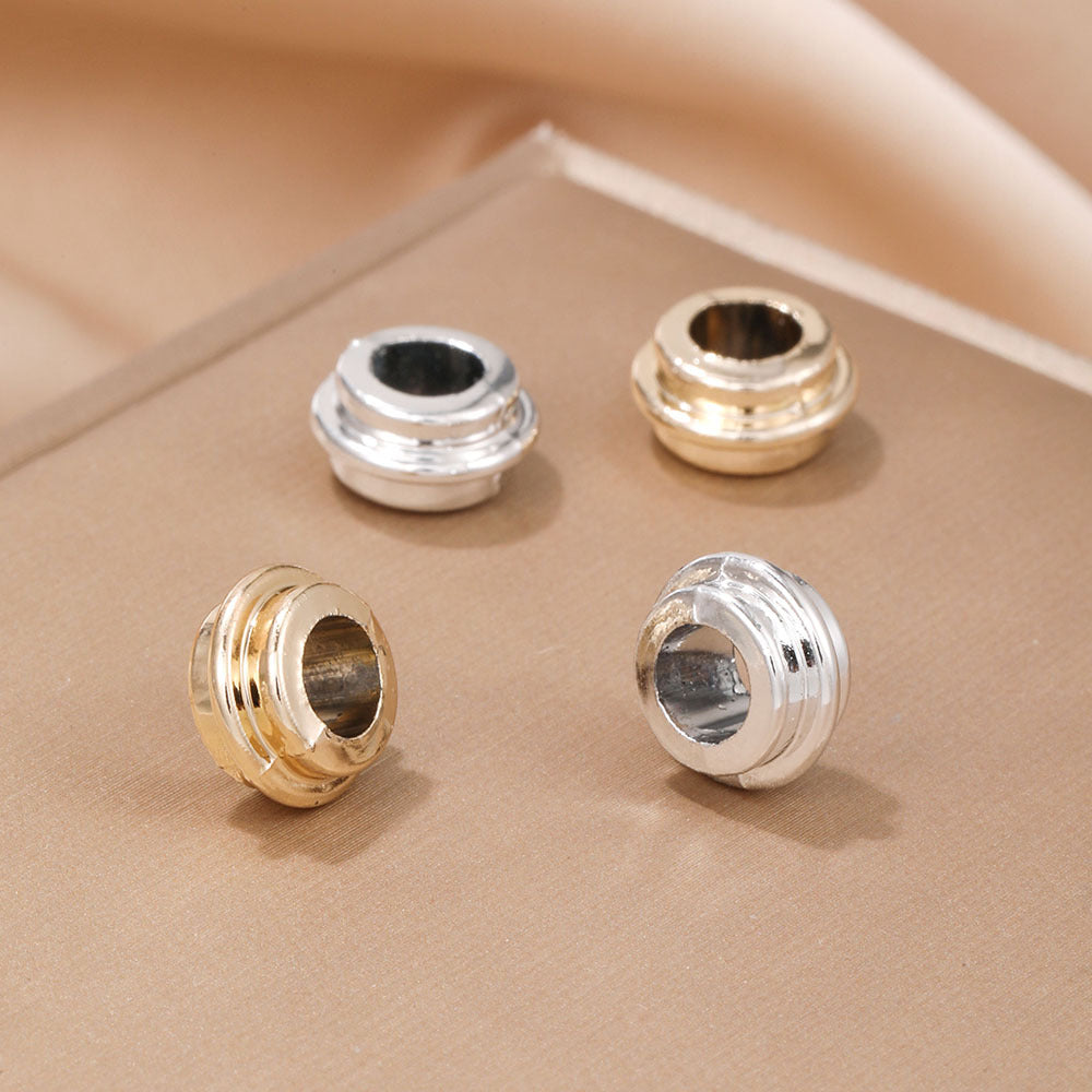 Alloy Barrel Spacer Beads 9mm Large Hole Zinc 10pcs