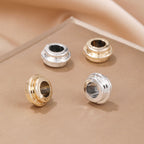 Alloy Barrel Spacer Beads 9mm Large Hole Zinc 10pcs