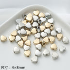 Acrylic Metallic Spacer Beads Gold and Silver 50pcs 4