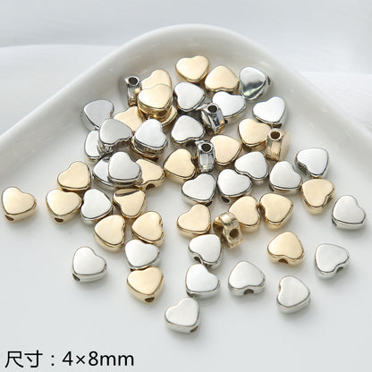 Acrylic Metallic Spacer Beads Gold and Silver 50pcs 4